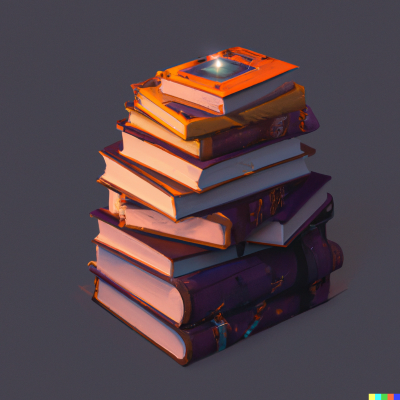 a stack of books